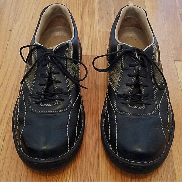 Clarks vintage two-tone black leather shoes - Picture 1 of 3